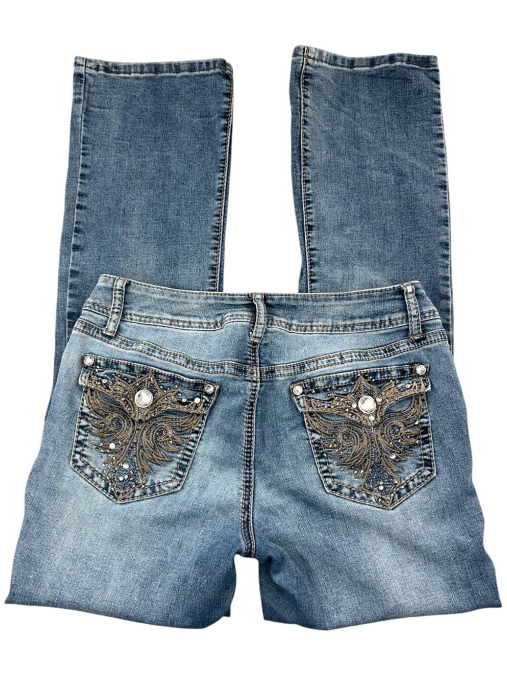 Vintage Y2K Apt 9 Bling Embellished Bootcut Jeans